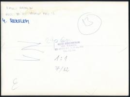 cca 1974 Erdei Katalin: Szerelem, pecséttel jelzett vintage fotóművészeti alkotás, 17,8x24 cm