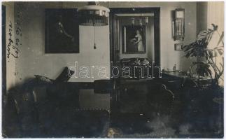 1915 Selmecbánya, Micike ebédlője és fogadó szobája, privát fotólap megírva, és postázva Göllnicbányára, 8,5x13,7 cm