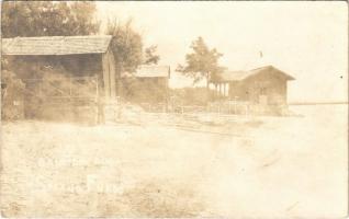 1921 Balatonaliga (Balatonvilágos), strand fürdő. photo (fl)