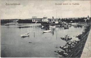 1920 Balatonföldvár, Gőzhajó kikötő és evezős clubház. Gerendai Gyula kiadása