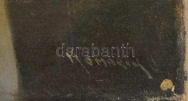 Olvashatatlan (Kom...?) jelzéssel: Kislány portréja. Olaj, vászon. 40x30 cm