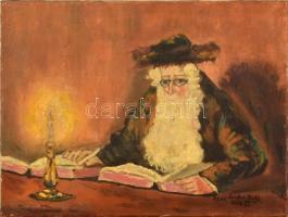 Sándor Kata jelzéssel: Rabbi. Olaj, vászon. 30x40 cm