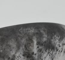 Bercsényi Miklós: Kavicsfej. Mázas kerámia. Jelzett. 22 cm