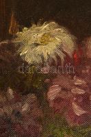 Jelzés nélkül: Csendélet. Olaj, karton. Sérült. 32,5x21,5 cm