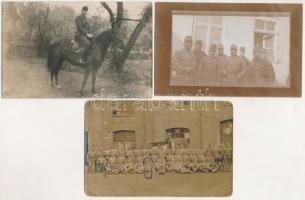 6 db RÉGI osztrák-magyar katonai fotó és képeslap vegyes minőségben / 6 pre-1945 K.u.K. military photos and postcards in mixed quality