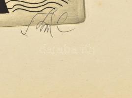 Szász Endre (1926-2003): Remény. Rézkarc, papír, jelzett, számozott (51/100). 29,5×39 cm