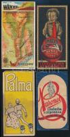 cca 1910-40 15 db klf. számolócédula: Törley, HÉV, Tango parkettpaszta, Herz szalámi, Turul cipőgyár...
