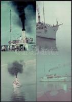 Balatoni hajózás, 1942 és cca 1977 között készült felvételek, 8 db fotó, ebből 3 vintage kópia, a tö...