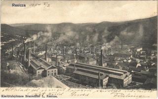 1904 Resica, Resita; vasgyár. Braumüller L. kiadása / iron works, factory