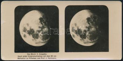 cca 1910 Szeterófotó a Holdról, 9x18 cm