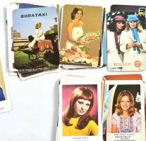 cca 1970-87 kb. 370 hölgyes kártyanaptár, közte 43 db erotikus, 10 db totó-lottó, 28 db színésznő, t...