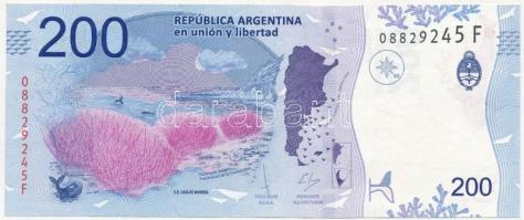Argentína 2016-2018. 200P T:I Argentina 2016-2018. 200 Pesos C:UNC Krause P#364