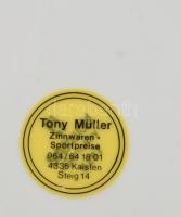 Tony Muller - Elvis Presley porcelán emlék tál. Matricás, jelzett, hibátlan d: 21 cm