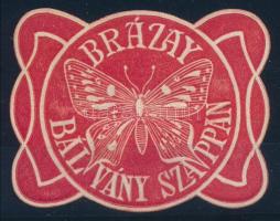 1905 Brázay Bálvány szappan lepke alakú levélzáró R (Balázs: 221.06.)
