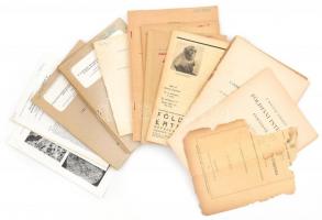 cca 1892-2001 Vegyes különféle földtani nyomtatványok, separatumok, évkönyv...stb gyűjteménye, 18 db, közte szakadt is.