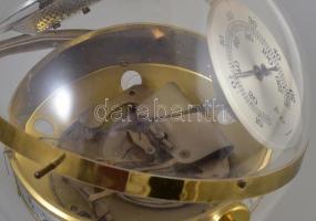 Nyugatnémet design barométer, hőmérő, páratartalom mérő földgömb formában. 21 cm Hőmérő nem működik