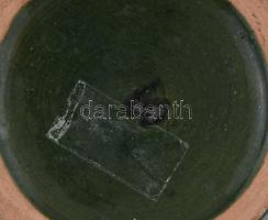 Iparművész kerámia váza. Jelzett. kézzel festett, hibátlan 24 cm