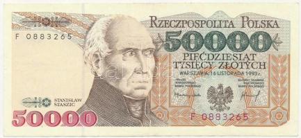 Lengyelország 1993. 50.000Zl T:III szép papír Poland 1993. 50.000 Zlotych C:F nice paper Krause P#159