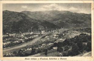 1943 Rahó, Rachov, Rahiv, Rakhiv; látkép a Tiszával, háttérben a Dumen / general view (EK)