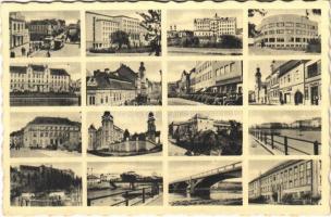 1943 Ungvár, Uzshorod, Uzhhorod, Uzhorod; mozaiklap / multi-view postcard