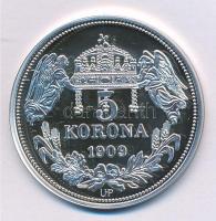 DN "Királyi koronák - II. Béla / 5 korona 1909" Ag emlékérem tanúsítvánnyal (20g/0.999/38,...