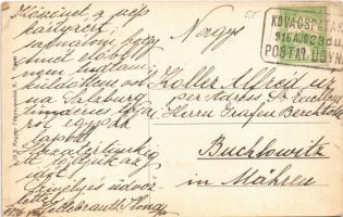 1916 Kovácspatak, Kovacov; Dunai uszoda / swimming pool on river Danube (EK) + "KOVÁCSPATAK POS...