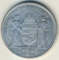 1930. 5P Ag "Horthy jobbra" T:3