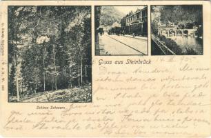 1905 Zidani Most, Steinbrück; Schloss Scheuern, Bahnhof, Viadukt / castle, railway station, train, bridge (EK)