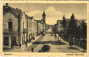 1943 Munkács, Mukacheve, Mukacevo; Kossuth Lajos utca, Goldstein üzlete / street view, shops (Rb)