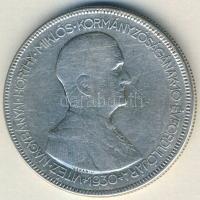 1930. 5P Ag "Horthy jobbra" T:3