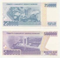 Törökország 1970. 250.000L + 500.000L T:I-,II
Turkey 1970. 250.000 Lirasi + 500.000 Lirasi C:AU,XF