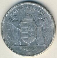 1930. 5P Ag "Horthy jobbra" T:3