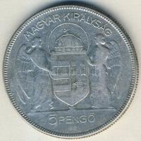1930. 5P Ag "Horthy jobbra" T:3