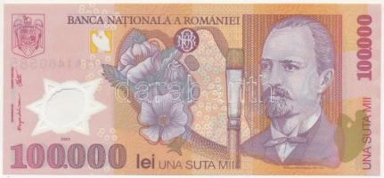 Románia 2001. 100.000L T:I Romania 2001. 100.000 Lei C:UNC Krause#114