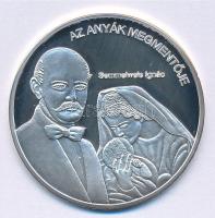 DN Nemzetünk nagyjai - Semmelweis Ignác Ag emlékérem tanúsítvánnyal (10,37g/0.999/35mm) T:PP