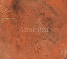 Balázs Balázs (1942)?: Nagy méretű padlóváza. Mázas kerámia, kézzel festett, jelzett. d: 40 cm, m:  ...