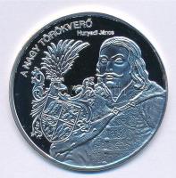 DN "Nemzetünk nagyjai - Hunyadi János" Ag emlékérem tanúsítvánnyal (10,37g/0.999/35mm) T:PP
