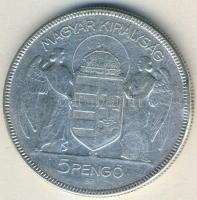 1930. 5P Ag "Horthy" T:3 ph
