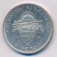 1938. 5P Ag "Szent István" T:2 kis ph. Adamo P8.1