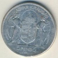 1930. 5P Ag "Horthy" T:3 kis ph