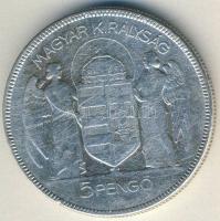 1930. 5P Ag "Horthy" T:3 kis ph