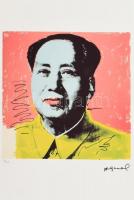 Andy Warhol (1928-1987): Mao Ce Tung / Mao Zedong Litográfia, papír. Sorszámozott 9/100 jelzett a nyomaton. Georges Israel editeur szárazpecséttel is jelzett, hozzá tanúsítvány. Lithography with attest 38,3x56,3 cm