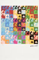Andy Warhol (1928-1987): Négyszögletes Mickey egér  / Quadrant Mickey Mouse Litográfia, papír. Sorszámozott 32/100 jelzett a nyomaton. Georges Israel editeur szárazpecséttel is jelzett, hozzá tanúsítvány. Lithography with attest 38,3x56,3 cm