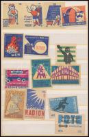 71 db magyar gyufacímke 4 db berakólapon