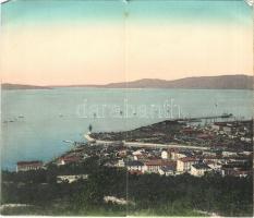 Fiume, Rijeka; kihajtható panorámalap / folding panoramacard (fl)