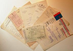 cca 1910-1940 12 db fejléces számla és reklámboríték