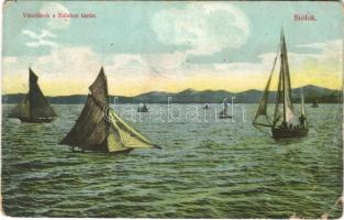 1908 Siófok, vitorlások a Balaton taván (EB)