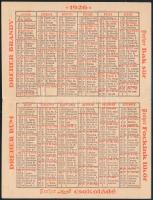 1926 Dreher kinyitható kártyanaptár