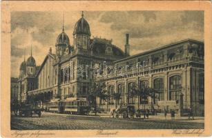 1926 Budapest VI. Nyugati pályaudvar, vasútállomás, villamos (EK)