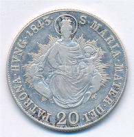 1843B 20Kr Ag "V. Ferdinánd" T:2- Huszár: 2081., Unger III.: 1419.